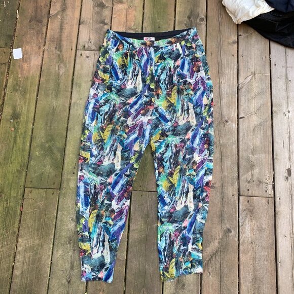 RARE 2010 Damaged Acne Studios 100% Silk Pants Size 32 Contact Stone - Picture 3 of 12